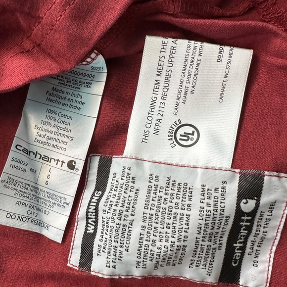 Carhartt Men's Cotton Flame-Resistant Force Carhartt Loose Fit Lightweight Shirt - Picture 5 of 5